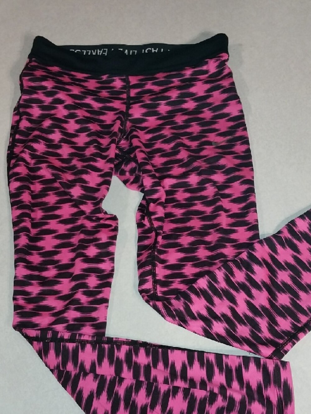 Nike Pink and Black Dri-FIT Athletic Top